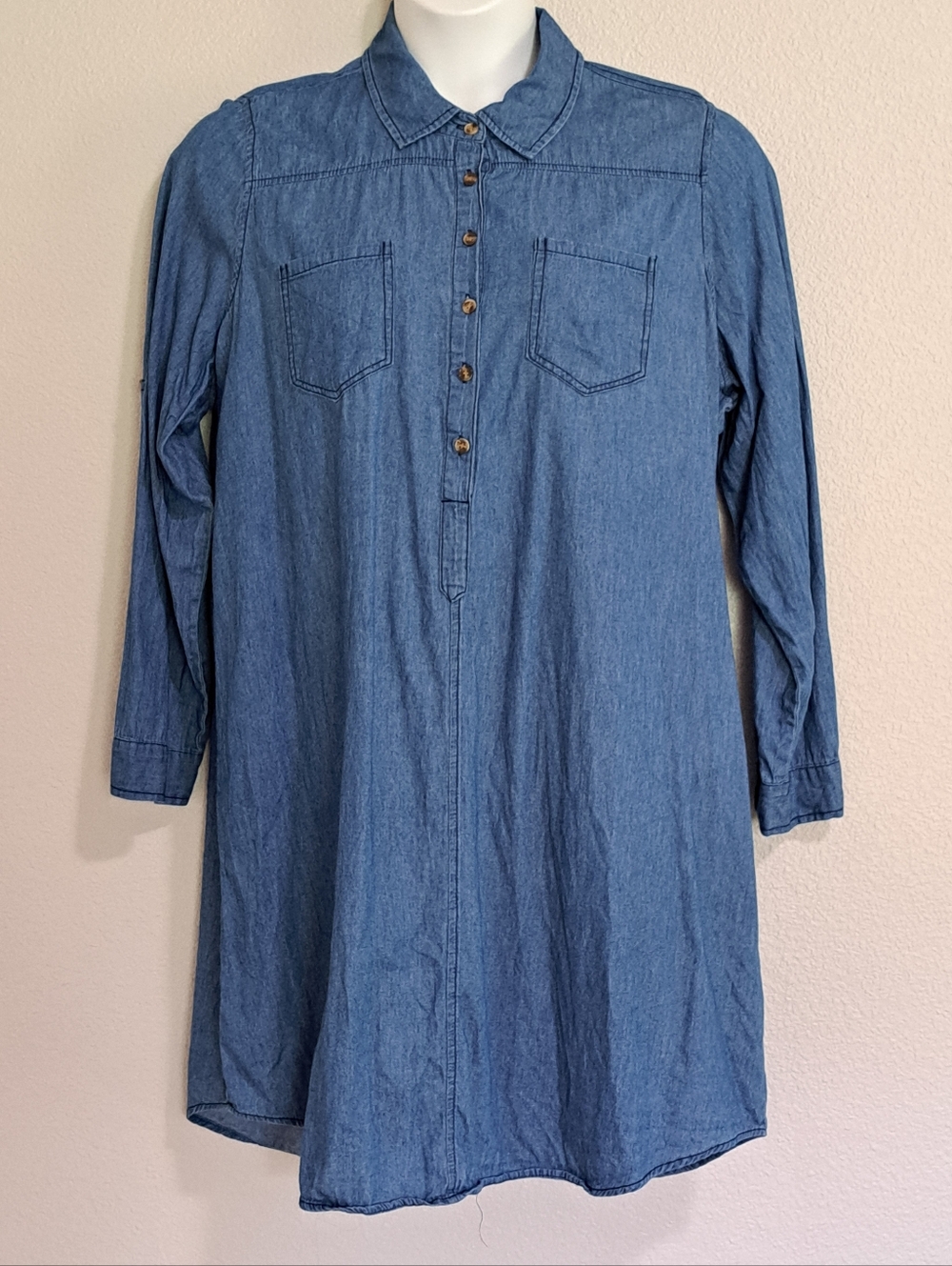 Justify Denim Shirt Dress 1X 100% Cotton